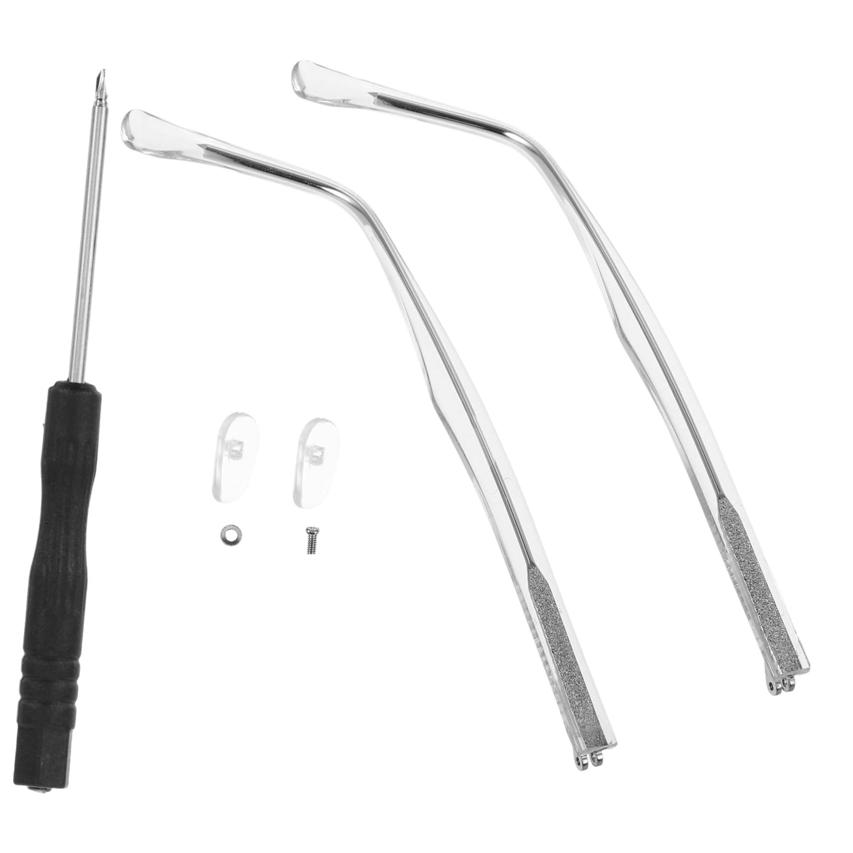 BELLIFFY Ergonomic Fit Glasses Legs Universal Universal Eyewear Replacement Parts Plastic Metal Temple Set
