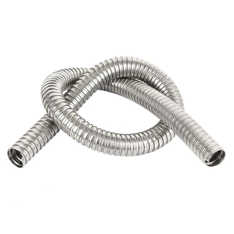 Manguito de Tubo Flexible de Cable de Manguera roscado de Tubo de Metal de Acero Inoxidable 304 de 1m de Longitud, for Piezas de Bricolaje de Manguera de protección(75mm)