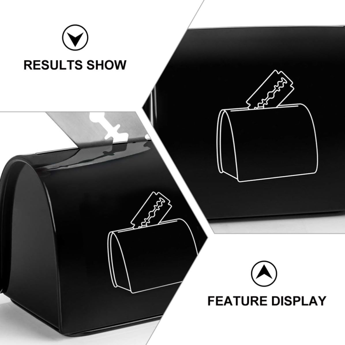Blades Recycling Box Iron Storage Holder for Barber Shop Use