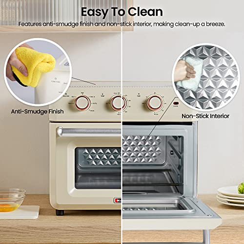 Hauswirt HAUK- K5M 26.5Qt Countertop Conventional Oven K5M, Xl Air Fryer 6-Slice Toaster Reheat Bake Rotisserie Broil Dehydrate 10-In-1 Combo,1600 Watts,Non-Stick,Stainless Steel,Online Recipe Booklet thumb #6