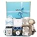 Hellobox Baby Geschenkset mit Babydecke, Spielzeug, Lauflernschuh, Babybody,Porzellan Kaffetasse und 12 Waschlappen, Taufgeschenke für Junge