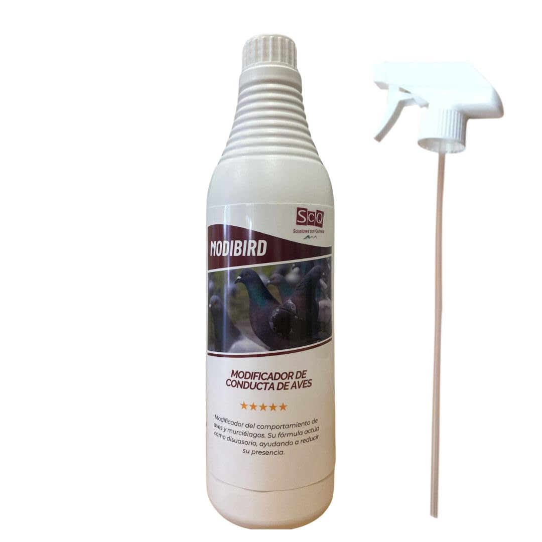 Repelente de aves 1X750 ml I ahuyentador de palomas y pajaros | modificador de conducta para palomas, gorriones, gaviotas | anti palomas balcones, ventanas, edificios | ahuyentador aves