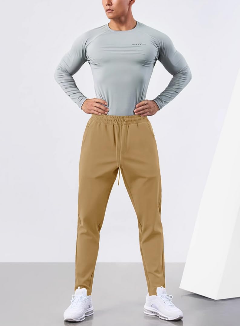 Men's Sweatpants with Zipper Pockets Joggers Athletic Running Workout Gym Stretch Tall Track Pants - Image 9