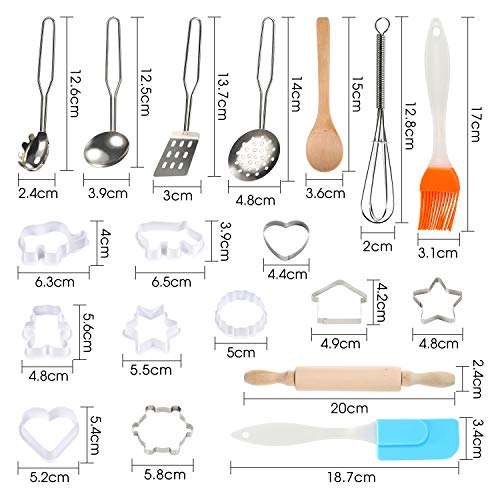 image for GEYIIE Kids Kitchen Playset, Pretend Play Kitchen Accessories Toys, Co