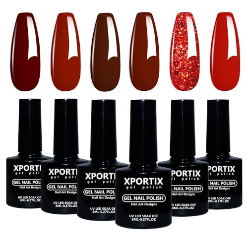 Set de 6 esmaltes en gel colores invierno miniatura 1