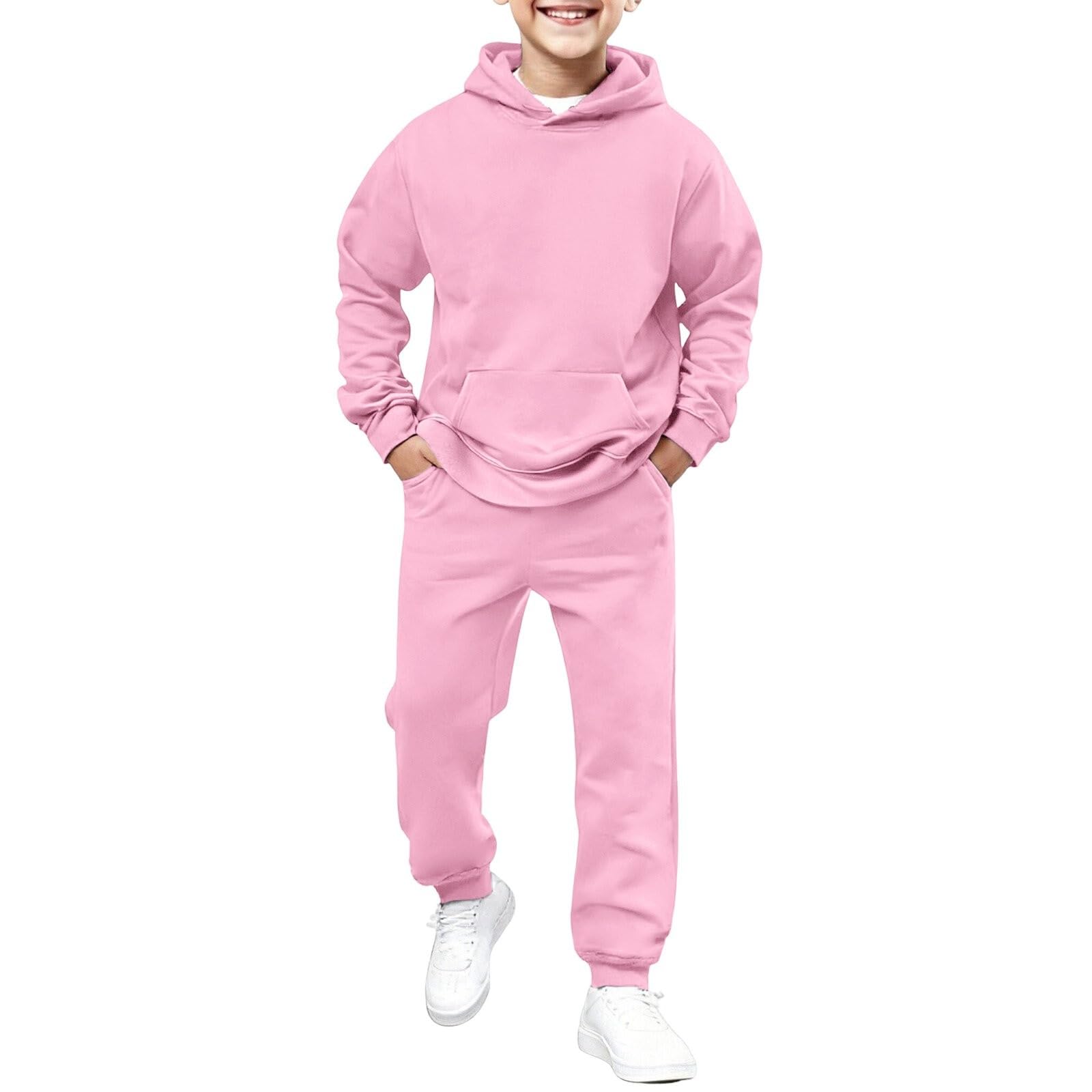 Generisch Trainingsanzug Kinder Jungen- Polyester Trainingsanzug Kinder - Moderner Sportanzug, Strapazierfähig & schnelltrocknend, Jogginganzug mit optimaler Passform Sweat Bequemes Set Freizeitanzug