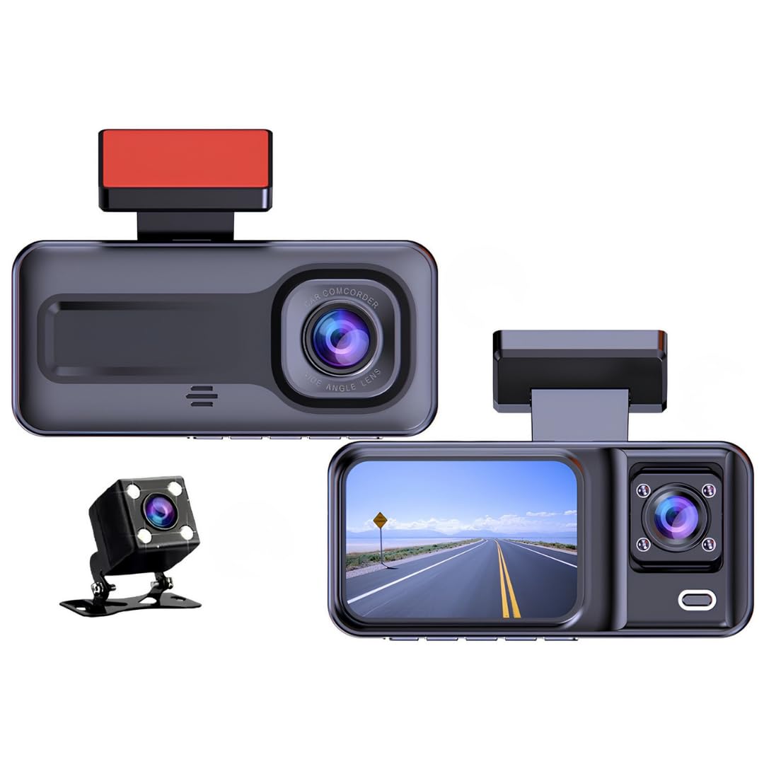 Hasuba 3 Kameralı Araç İçi Kamera Seti-1080P Full HD,170°…