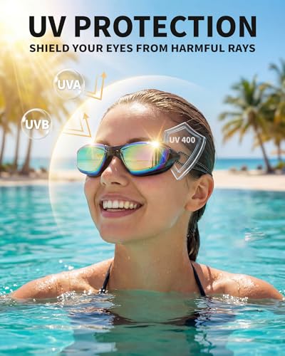 Image of Aegend Swim Goggles, Swimming Goggles No Leaking Full Protect Adult Youth