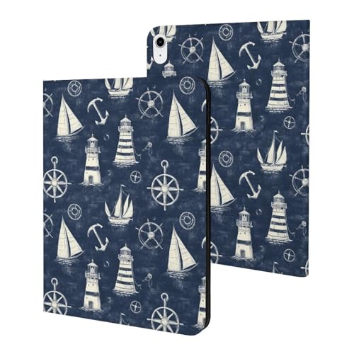 Housse iPad 11 2025 motif marin et étui iPad 10e génération 10.9 avec support de protection fin