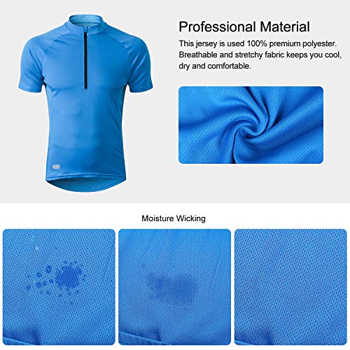 image for INBIKE Cycling Jersey Men, Short Sleeve Shirt Bike Accessories Running