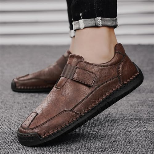 Men's Adjustable - Strap Leather Loafers, Trendy Casual Shoes - Ideal for Weekend Outings, Casual Gatherings & Daily Commutes4