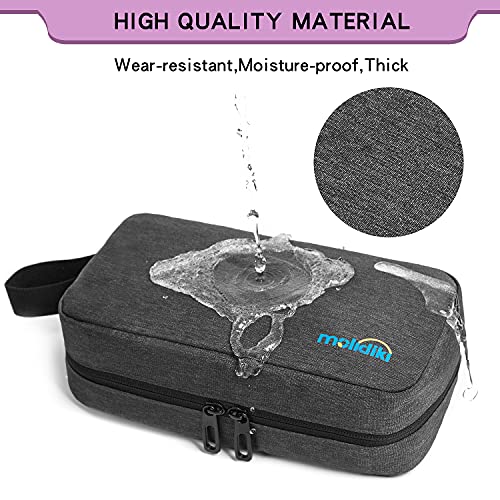 Hanging Travel Toiletry Bag for Men and Women, Waterproof Hygiene Bag with Swivel Hook, Zippers and Compartments for Wash Bag, Makeup, Organiser for Suitcase (Black)