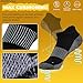 FOOTPLUS Copper Running Socks,Men Women Thick Cushioned Low Cut Jogging Golf Tennis Arch Support Compression Marathon Athletic Sweat Ankle Yoga Gym Travel Socks,6 Pairs Black, L