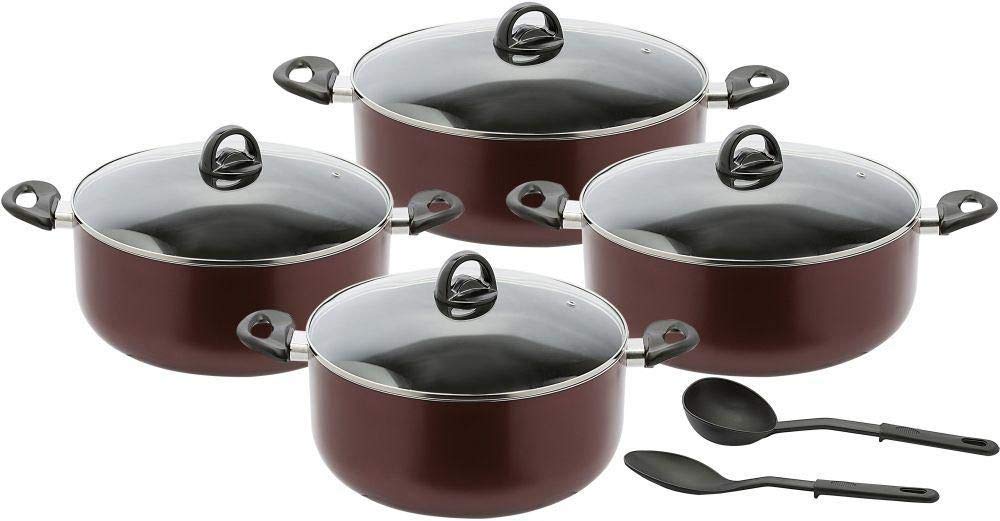 Royalford Falpro Cooking set, Aluminum, 10 pcs, Red
