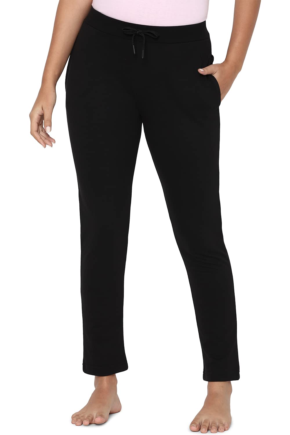 Allen SollyWomen's Regular Track Pants (AHKBCRGPQ12083- Black_28)