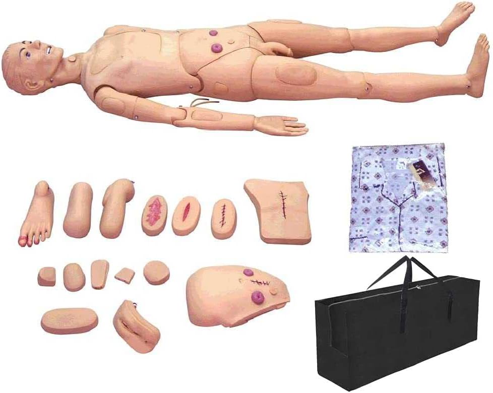 NIHE Multi-Functional Combination Nursing Training Manikin Model, Human Anatomical Model, for Nursing Medical Training Teaching & Education Medical Supplies