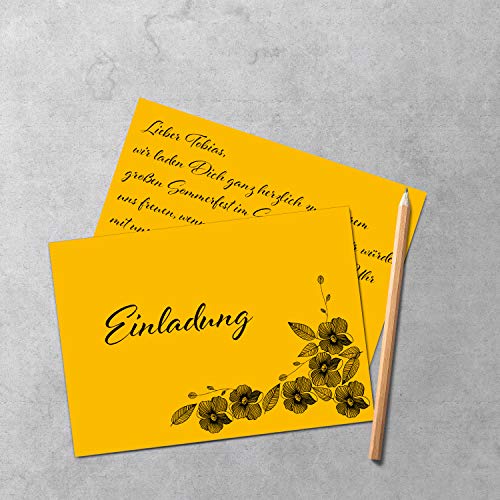 FarbenFroh by GUSTAV NEUSER 100 DIN A5 single card paper sheets, honey yellow, 240 g/m², 14.8 x 21 cm - Image 2