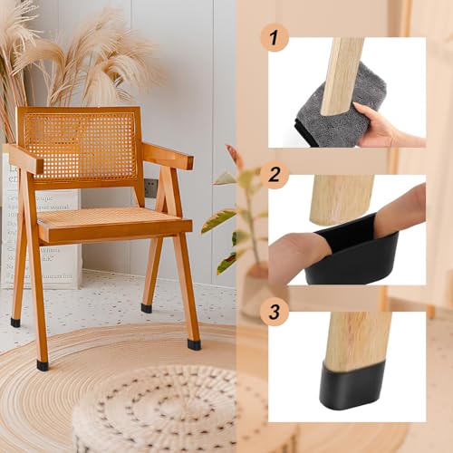 THETAG 20 Stück Stuhlbeinkappen Oval, Stuhlbeinkappe aus Kunststoff 50x20mm Schutzkappen Für Stuhlbeine Stuhlbeinschoner für Ovale Stuhlbeine