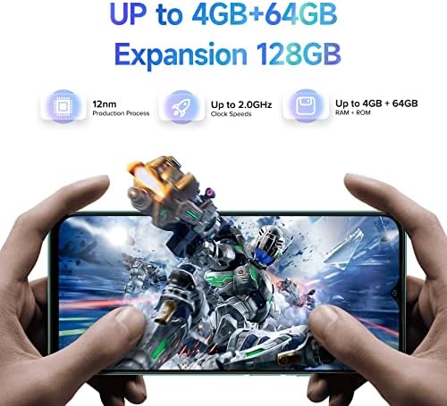 Ulefone Mobile Phones Sim Free Unlocked, Note 14 Android 12 Phone Cheap Smartphone 64GB/4GB 128GB SD 6.52" HD+ 4500mAh 3-Card Slot 13MP+5MP Camera 4G Dual SIM Face Unlock Type C, UK Version- Green