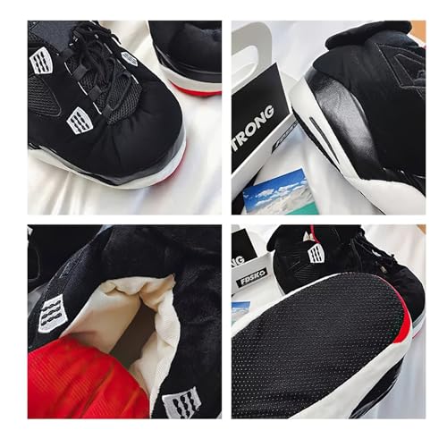 Unisex Cosy Trendy Big Sneaker Slippers Comfy Kicks Non Slip Sole Indoor House Plush Slippers - One Size Fits Most4