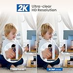 2K Home Security Cameras-2.4Ghz WiFi Indoor Camera with 360° Motion Detection for Pets/Nanny/Baby/Dog, 2 Way Audio, 24/7 SD Card Storage, Cloud Storage, Works with Alexa & Google Home, D1 4P - Image 3