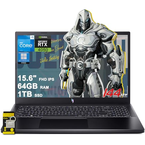 Nitro V 15 Gaming Laptop 15.6" FHD IPS 144Hz Intel Octa-core i5-13420H 64GB RAM 1TB SSD GeForce RTX 4050 Retroilluminato USB-C Win11Pro w/ICP Accessorio