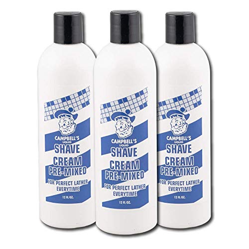 3 Pack Campbell's Pre-Mixed Shave Cream 12oz