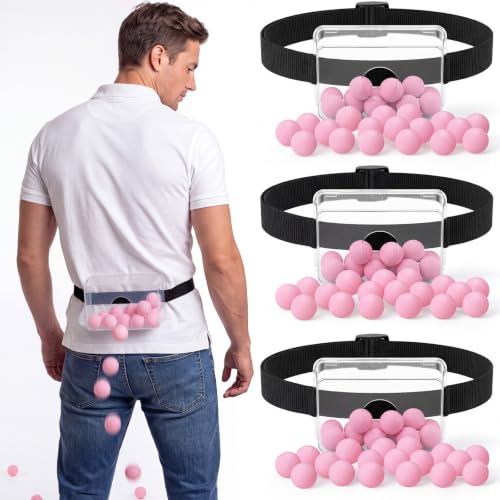 Vinsot 6 Sets Baby Shower Games Twerking Shaking Balls with Belts,Pink