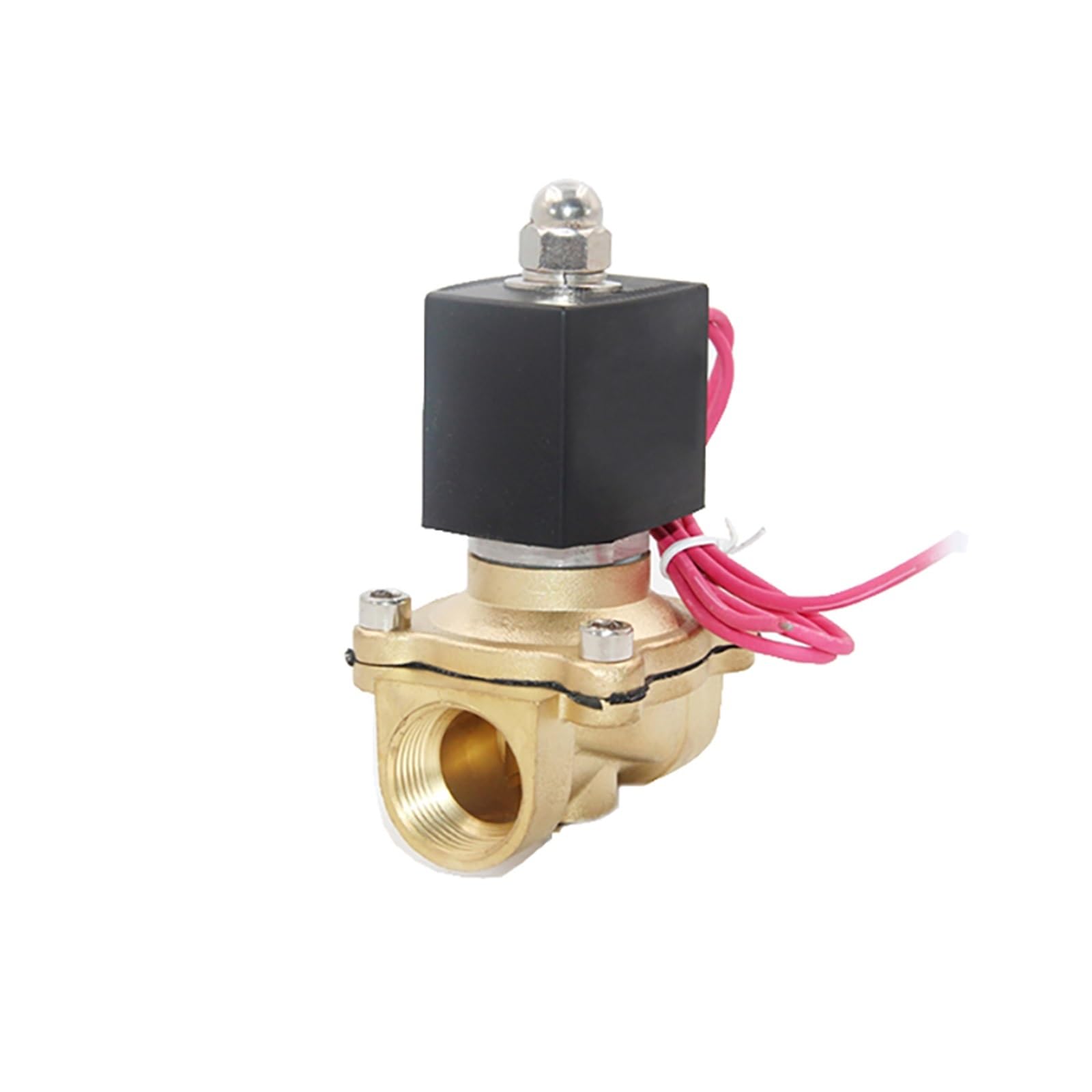 TREDSWQCV 3/4" Brass Electric Solenoid Valve 24V 12V 220V 110V IP65 Waterproof Normally Closed(G-380VAC-NBR-SEAL)