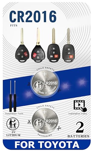 uuam Key Fob Replacement Batteries for Toyota Traditional Key CR2016