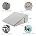 Bedluxe Wedge Pillow,10 inch Bed Wedge Pillow for Headboard, Pillow Wedge for Acid Reflux Relief, Sleeping, After Surgery, Snoring, Gerd, Triangle Pillow Wedge - Cooling Memory Foam Top, Grey