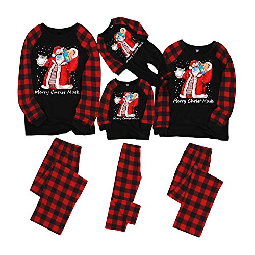 Pijama de Natal para a família, conjunto de pijamas de Natal para a família, roupas de dormir de alg