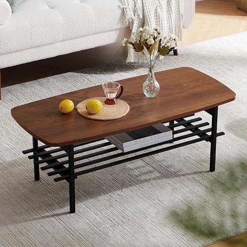 Pine Flicker Foldable Coffee Table, Mid-Century Modern Design, L41*W19*H15 inch,