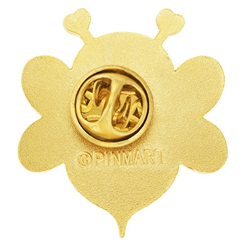 Pinmart Cute Love Bee Valentine's Day Heart Enamel Lapel Pin #TOP2