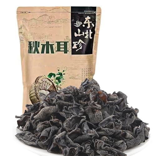 BKSUAIWU Dried Woodear Mushroom,Dry Black Fungus,17oz, 500g,Vegan(木耳)