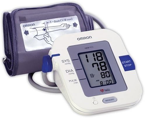 Omron HEM-711AC Automatic Blood Pressure Monitor with Standard Cuff