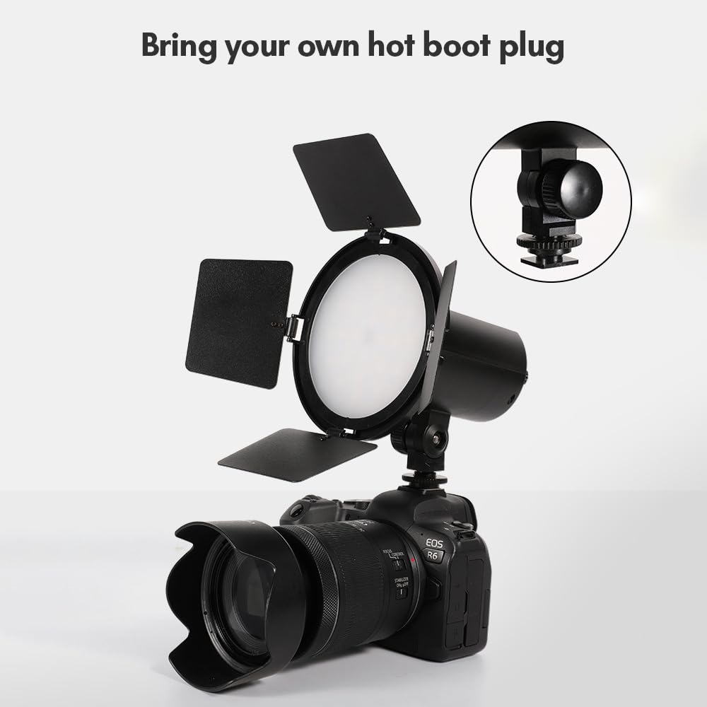 Andoer Luce video a LED RGB, 10 W Luce fotografica 3200 K-5600 K Dimmerabile 5 Effetti di Scena con Porte in Metallo Montaggio a Scarpa Fredda Telecomando, Compatibile con Serie DC/NP