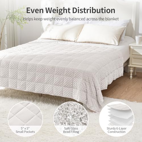 Image of Uttermara Cooling Weighted Blanket for Adults, 15 lbs Queen Size 60 inch x 80 inch