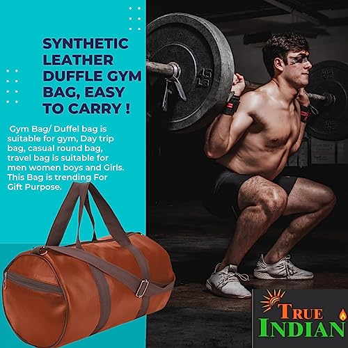 Image of Gym Bag Combo for Men ll Gym Bag Bottle Gym & Fitness Kit (TAN, Black)