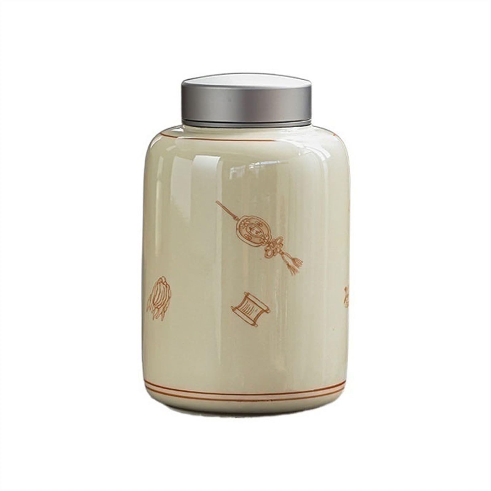 Bx9rE7tK3g Kitchen Storage Jar Deluxe Ceramic Storage Jar Tea Warehouse Kitchen Multifunctional Sealed Loose Leaf Canisters Ceramic Tea Canister