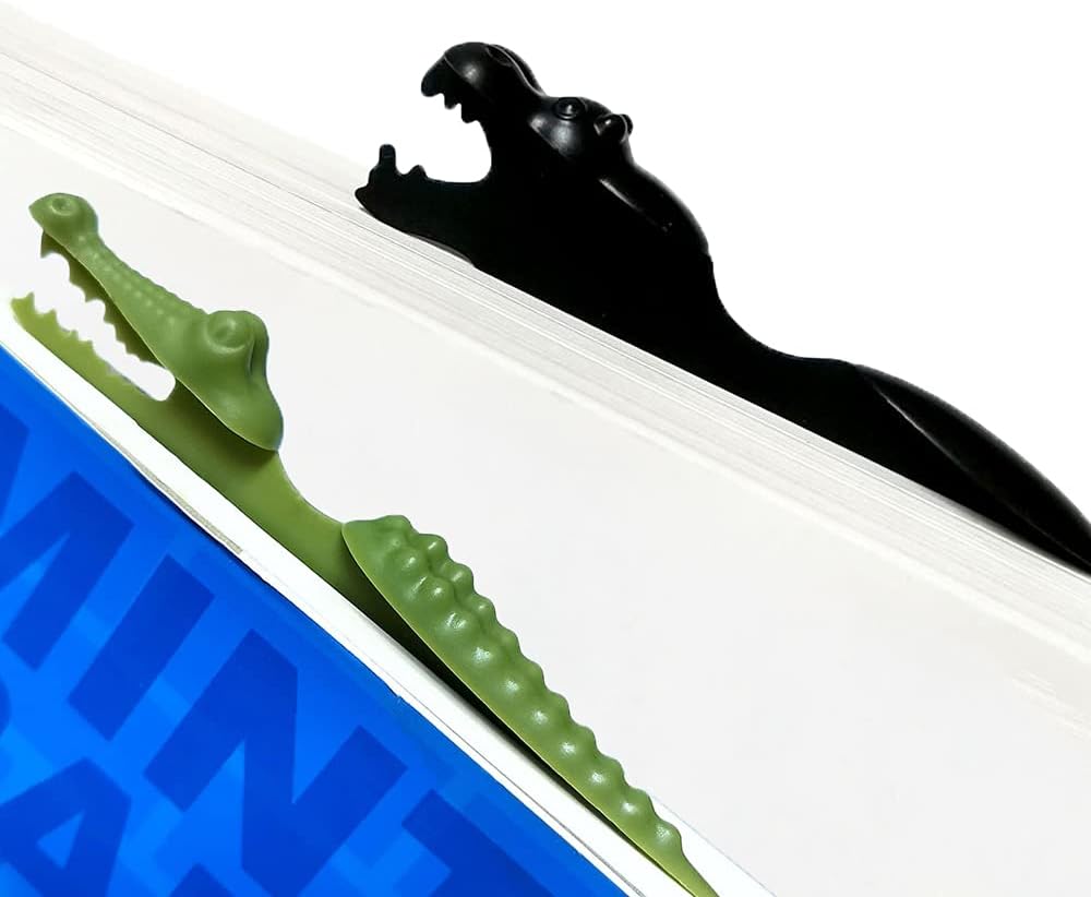 Whdz しおり 読書 金属 ワニ プレゼント 新作からsaleアイテム等お得な商品満載 ブックマーカー 2枚セット カバ ブックマーク