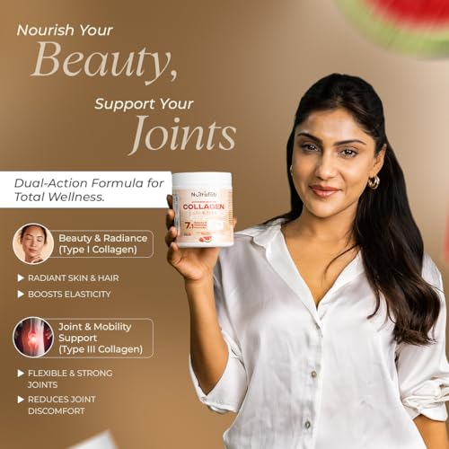 Image of Japanese Marine Collagen Peptides Powder Type I, II & III | Supports Skin, Hair, Nails & Joint Health | 7-in-1 Beauty Formula with Hyaluronic Acid | Strawberry Watermelon Flavour | 250g