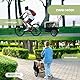 Mobiclinic®, Hundeanhänger für Fahrrad + Hundewagen, 2 in 1, Bis 40 kg, wasserdichte Abdeckung, 123x67x100 cm, Reflektoren & Fahne, 600D Oxford, Für Kleine und Mittelgroße Hunde