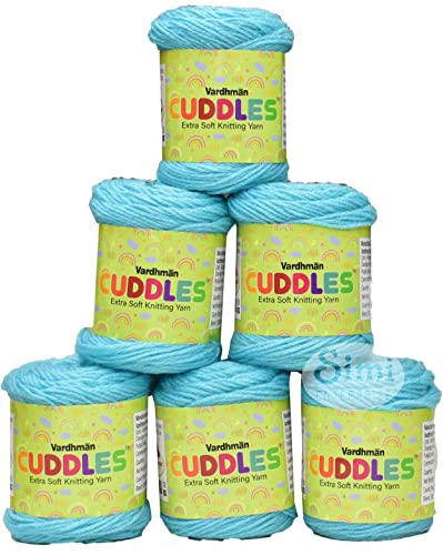 Image of Vard Hman 100% Acrylic Wool Sky 6 PC Baby Wool Ball Hand Knitting Wool /Art Craft Soft Fingering Crochet Hook Yarn-F Art-ADDC