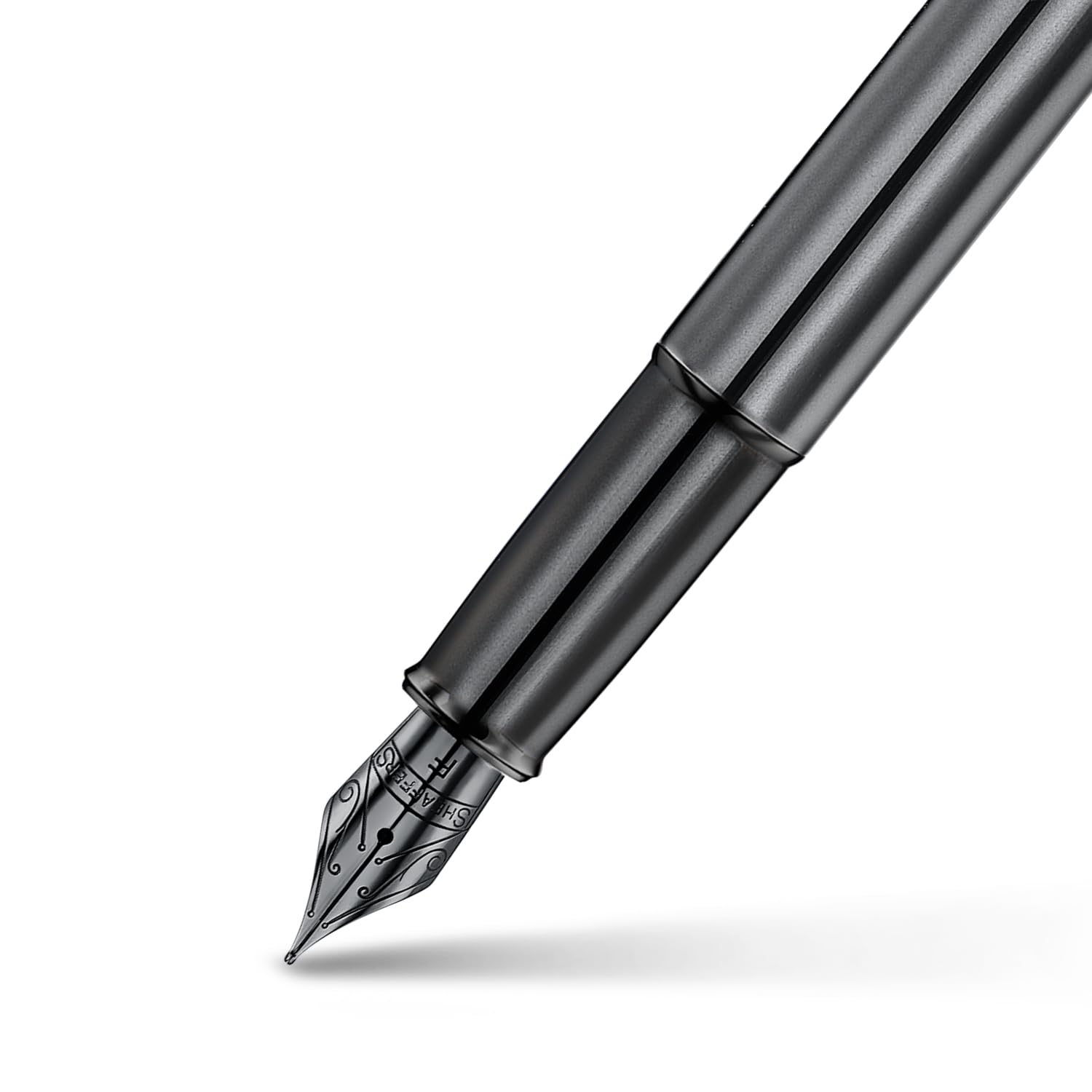 Sheaffer Pióro wieczne 100 | E9375 Ionic Grey Gunmetal z wykończeniami PVD, cienka stalówka, pióro wieczne premium