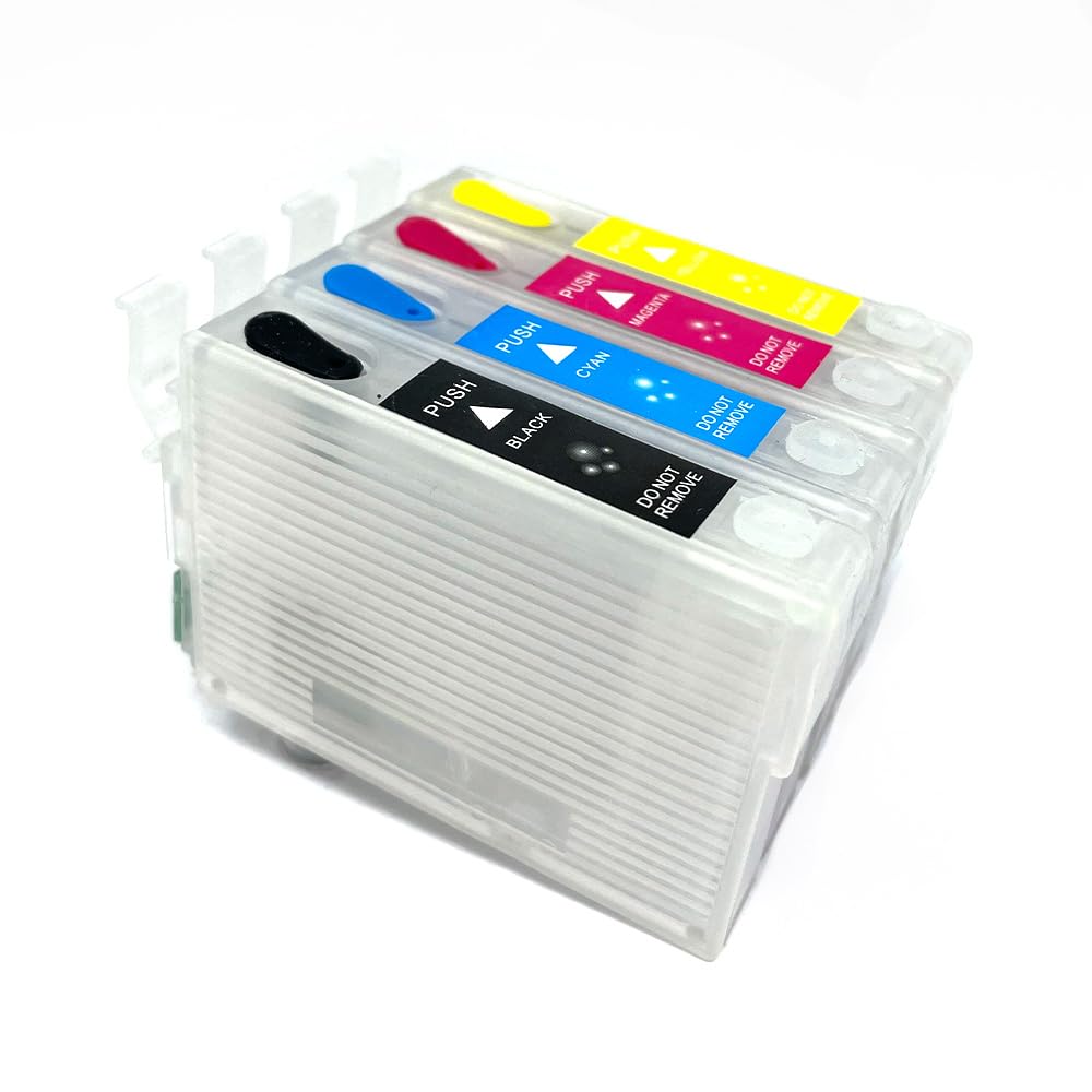 Ink ExpressCompatible 604XL Refillable Ink Cartridges with Auto Reset Chips for Epson Expression Home XP-2200 XP-2205 XP-3200 XP-3205 XP-4200 XP-4205, Workforce WF-2910DWF WF-2930DWF WF-2935DWF