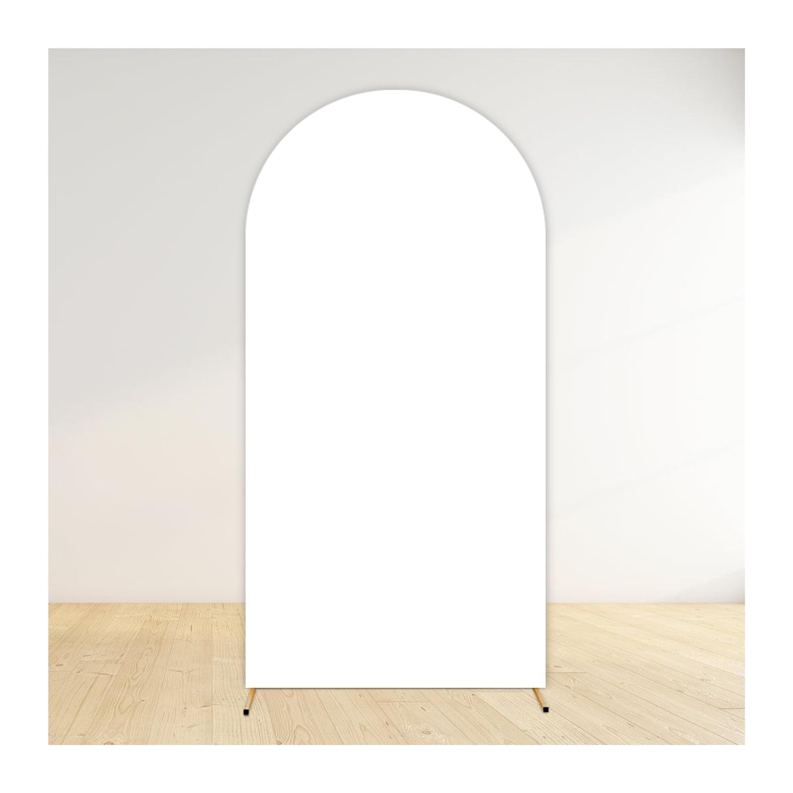 Ivoorboog achtergrondhoes, set van 3 (1,5 m 1,2 m 1,8 cm) spandex 2-zijdige ronde top Chiara getailleerde bruiloft boog cover achtergrond voor bruiloft verjaardagsfeestje boog stand decoratie