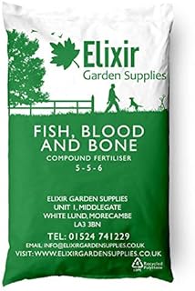 Elixir Gardens Fish Blood and Bone organic fertiliser 25Kg Bag | Treats over 350sqm