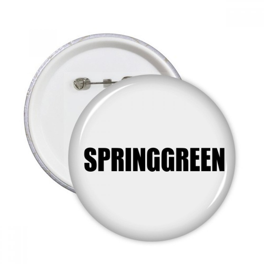 Bouton vêtement rond noir Springgreen pour customisation