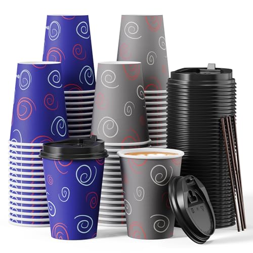 TV TOPVALUE 100 Pack 12 oz Paper Cups, Disposable...